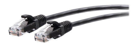C2G 1ft (0.3m) Cat6a Snagless Unshielded (UTP) Slim Ethernet Network Patch Cable - Black - koblingskabel - 30 cm - svart