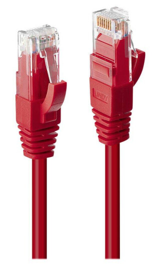 Lindy Premium 30 cm Koblingskabel Cat6 Rød