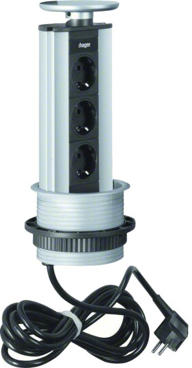 Hager Bordmodul G7043LED 3 Jordede Uttak, LED