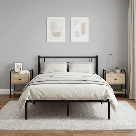 vidaXL Nattbordskap 2 stk. Sonoma eik 35 x 36,5 x 47 cm Konstruert tre