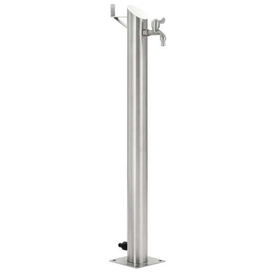 vidaXL Vannsøyle for hage rustfritt stål rund 95 cm vidaXL Vannsøyle for hage rustfritt stål rund 95 cm