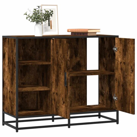 Skjenk røkt eik 92x35x76 cm konstruert tre 8721102840807