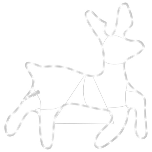 vidaXL Julereinsdyrfigur med 72 lysdioder varmhvit 57x55x4,5 cm