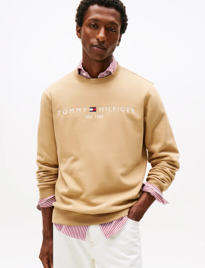 Tommy Hilfiger Tommy Logo Sweatshirt - Beige - XXL