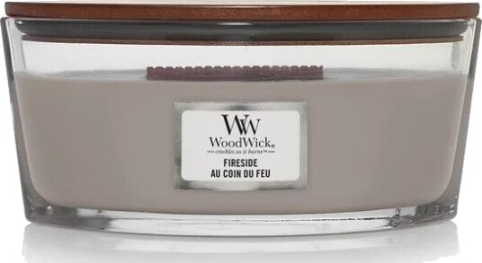 WoodWick Scented candle with wooden lid Fireside WoodWick Scented candle with wooden lid Fireside