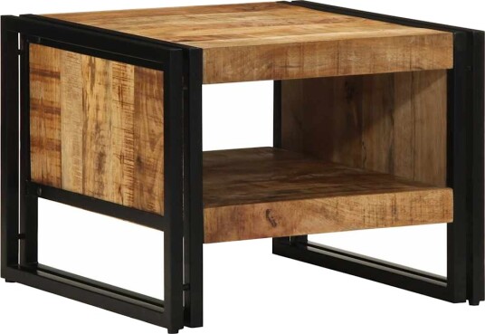 Salongbord 50x50x38 cm grovt heltre mangotre Salongbord 50x50x38 cm grovt heltre mangotre