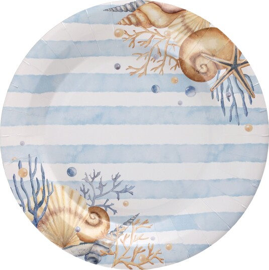 Santex Papptallerken Shellfish 10-pakning 8892 0-99