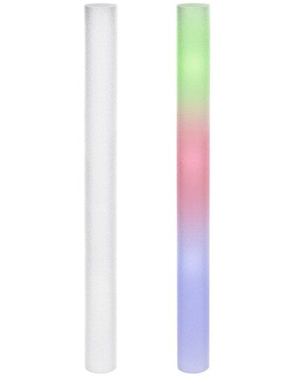 Partydeco 9 stk LED Foam Sticks Lysende Stav/Pinner med Forskjellige Lysmoduser 48 cm