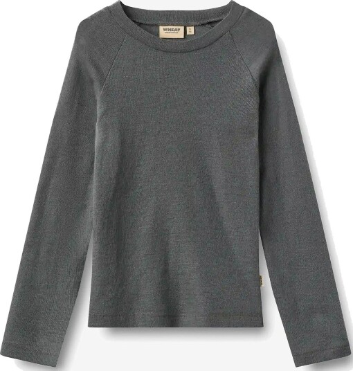 Wheat Baselayer T-Shirt Maane - DARK CHARCOAL - 98