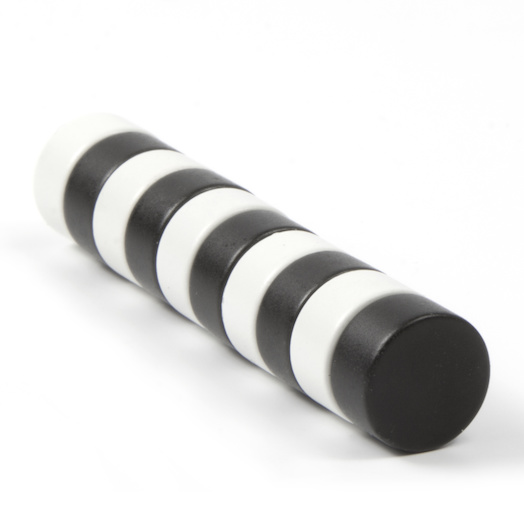 Epoxy-belagt magnet Ø 10 x 5 mm | Holdekraft 2 kg | Sort og hvit