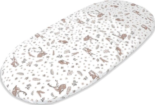 Sensillo Laken i bomull til barnevogn 35x75cm Skog Beige