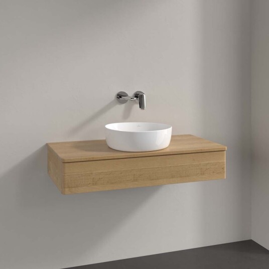 Villeroy & Boch Antao Servantskap med 1 skuff 100x50x19 cm m/lys Eik Villeroy & Boch Antao Servantskap med 1 skuff 100x50x19 cm m/lys Eik