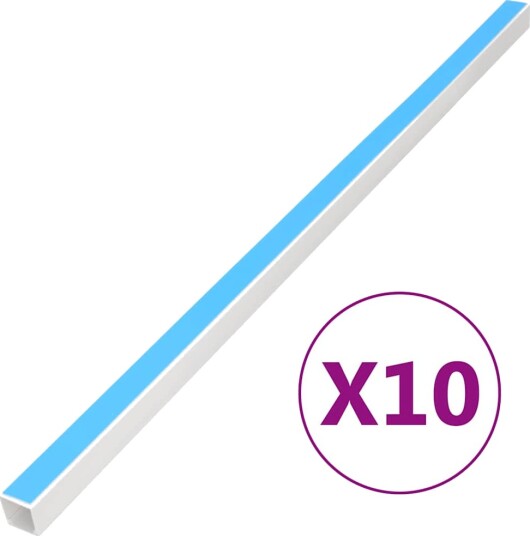 vidaXL Kabelkanal Selvklebende 10x10 mm 10 m PVC