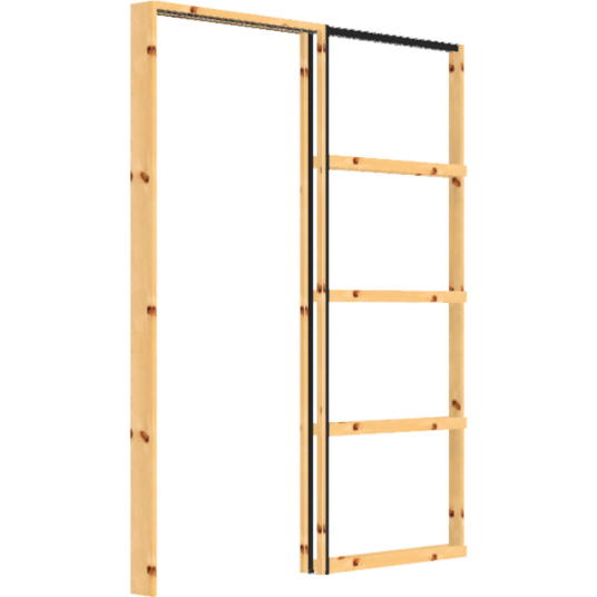 Pocket Skyvedørskarm 4 72.6x204cm 210 f demp furu u Pocket Skyvedørskarm 4 72.6x204cm 210 f demp furu u