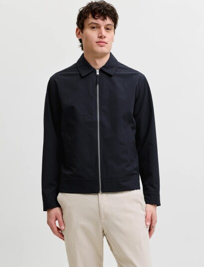 Jack & Jones Jprblalorenzo Seersucker Blouson Jkt Navy M Jack & Jones Jprblalorenzo Seersucker Blouson Jkt Navy M