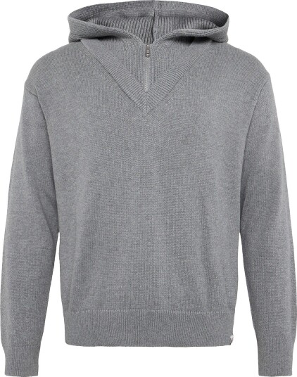 Calvin Klein Jeans Chunky Cotton Qz Hoodie B30 GREY HEATHER L