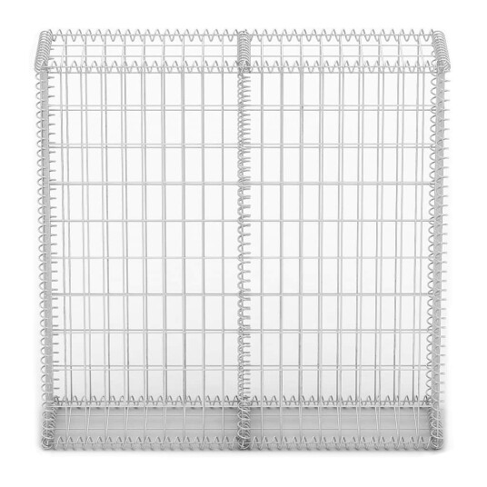vidaXL Gabionkurv med lokk galvanisert stål 100x100x30 cm
