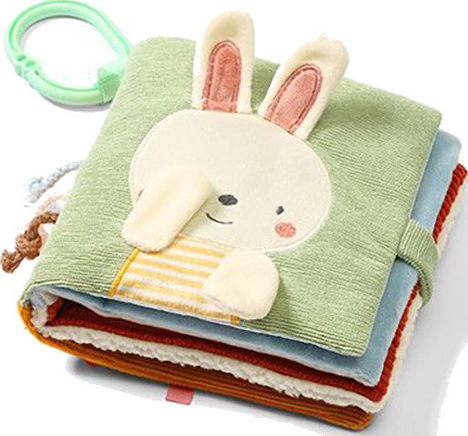 BabyOno Stoffsansebok For Baby - Natur