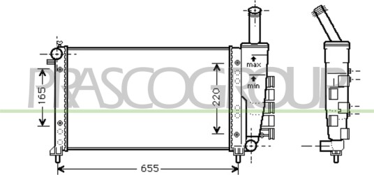 PRASCO FT133R007 Radiator motorkjøling