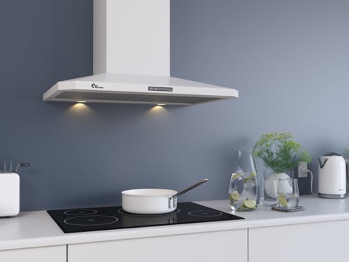 Thermex  Decor 787 90cm Hvid  Vegghengt ventilator Hvit