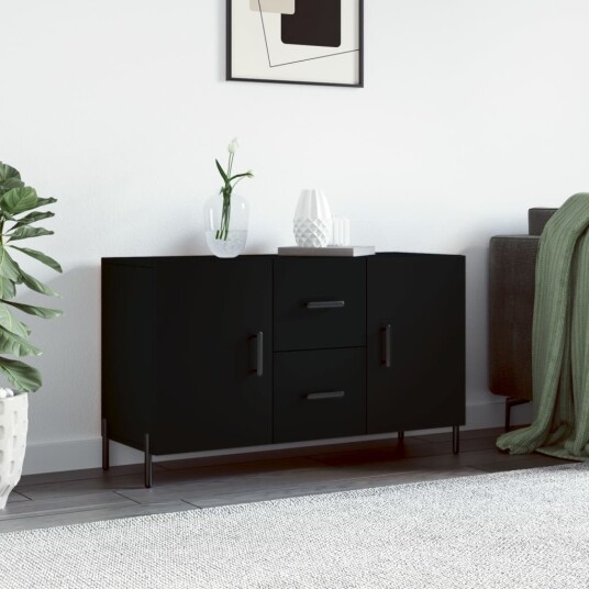 Skjenk svart 100x36x60 cm konstruert tre 8720845424589