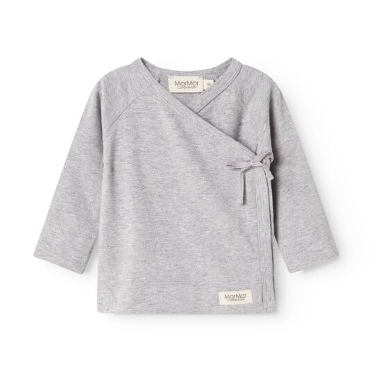MarMar Modal New Born Light Grey Melange Tut Omslags LS Bluse 4 mdr/62