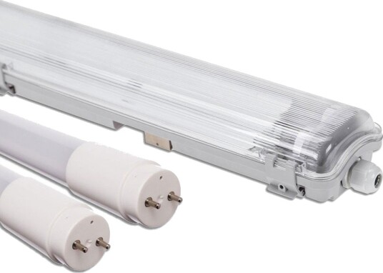 Spectrum 60cm 18W Limea T8 LED dobbeltarmatur   IP65 vanntett inkl. 2x9W LED rør   Dimbar : Ikke dimbar Kulør : Nøytral
