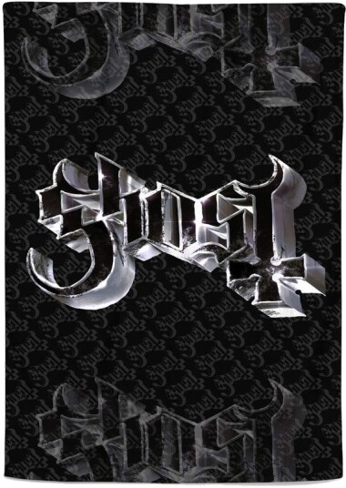 Rocksax Ghost Chrome Logo Sherpa Fleece Blanket 60 in x 80 in 78899436
