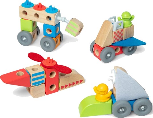 Melissa & Doug Byggesett i tre Kjårety 54 deler 2+ år