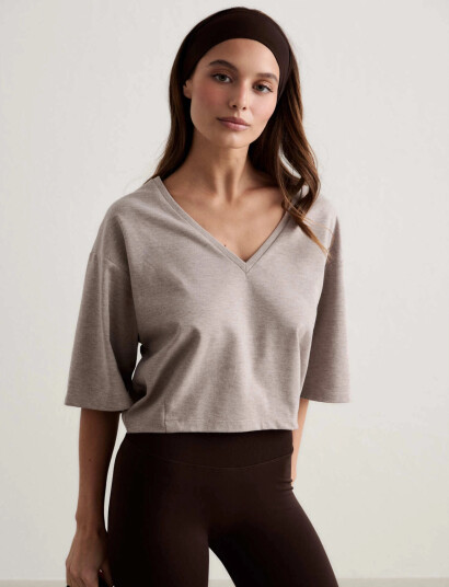 aim´n Elevated T Shirt Beige S