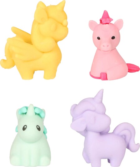 Hisab/Joker Viskelær Unicorns 4-pakning 64319