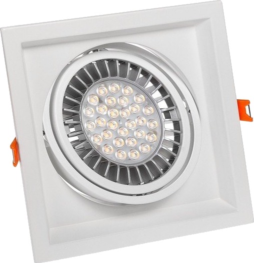 Spectrum GU10 Maxi Uno innfellingsspot til AR111 Hvit 186x186 mm IP20 uten lyskilde