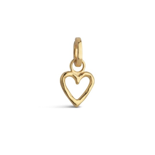Enamel Copenhagen Organic Heart Charm Gullfarge 9 mm
