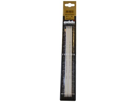 Addi Strømpepinner Aluminium 20 cm 3,50 mm / 7.9in US4