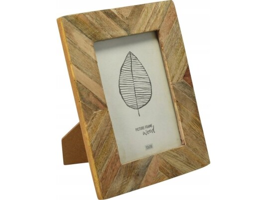 Ramka Home Styling Collection Ramka Na Zdjęcia Z Drewna Mango Patchwork 19 X 24 Cm
