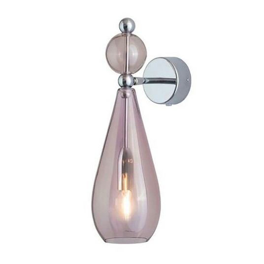 Smykke Vegglampe Obsidian / Shiny Silver