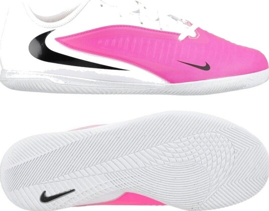 Nike Phantom 6 Club Low Cut Ic Breakout Hvit/svart/rosa Barn Innendørs (Ic) størrelse 36