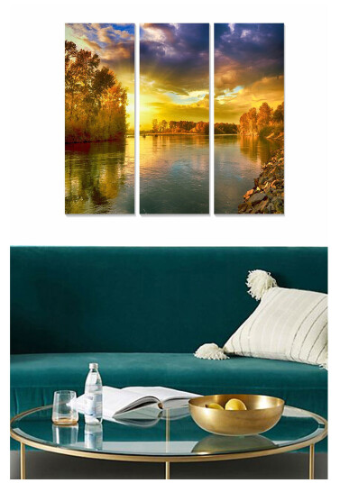 Canvasbilde Scenic 3 pk flerfarget 22x05 cm