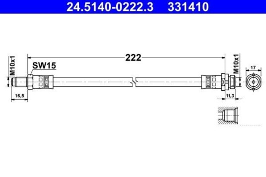 Bremseslange ATE 24.5140-0222.3