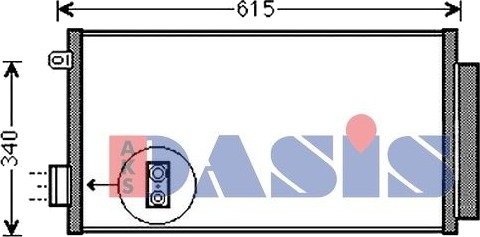 Kondensator, klimaanlegg AKS DASIS 082055N