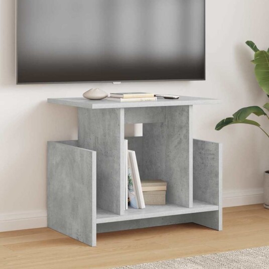  TV benk Betonggrå 50 x 35 x 45 cm Konstruert tre