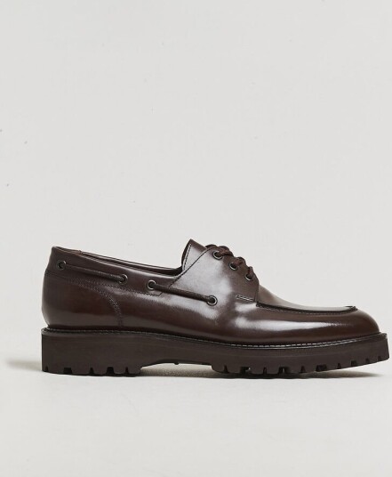 John Lobb Tide Moc Toe Derby Dark Brown Calf