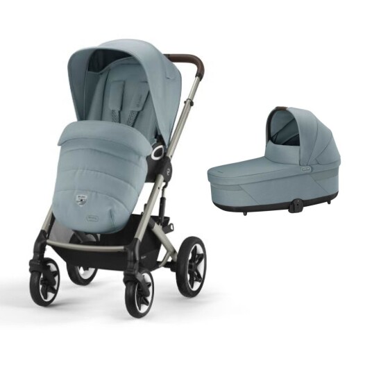 Komplett vogn Cybex Talos S Lux Sky Blue Ink. Liggedel