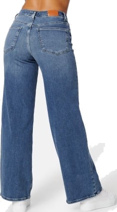 ONLY Madison Blush HW Wide Denim Medium Blue Denim M/32