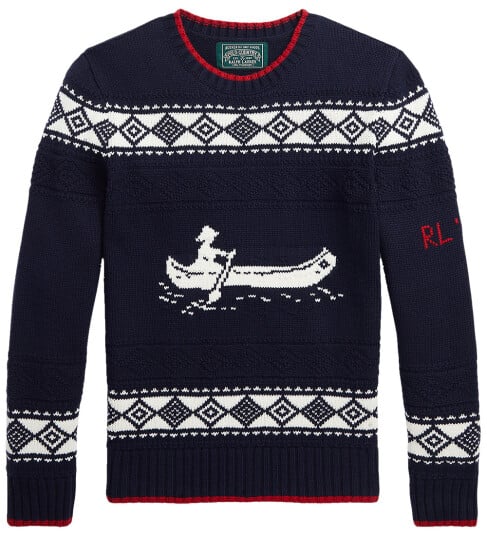 Ralph Lauren Polo Genser Strikk Navy m. Hvit Polo 8 år 128 Genser Blå