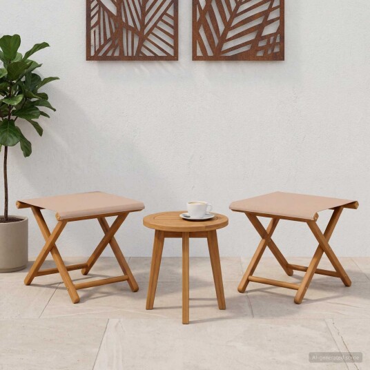 vidaXL Hage Stol 2 stk. Solid Eucalyptus Tre Gråbrun