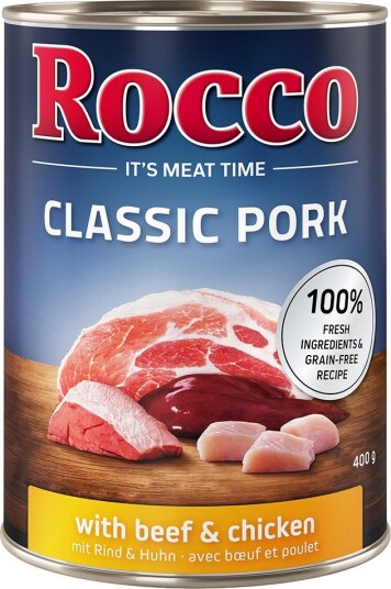 Rocco Våtfôr Classic Pork & Kylling Storfe 6 X 400 G