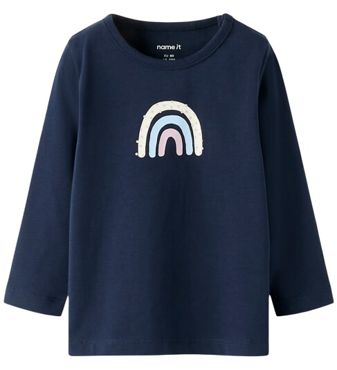 Name It Genser NbfVubie Navy Blazer/Rainbow 68 Genser Blå 62