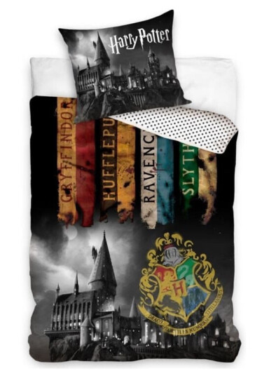 Mcu Harry Potter Hogwarts Mørkt Sengetøj 100 procent bomuld