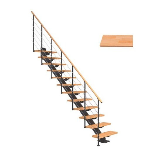 Dolle Sydney Bøk Oljet Rett Trapp Antracit Style6 11T 75W